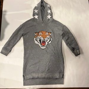 Art Class Tiger Sweatshirt Dress, S 6/6x
